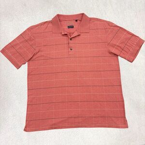 Vintage Callaway Golf Collection Polo Shirt Men M Red Stripe Hong Kong Cotton 90